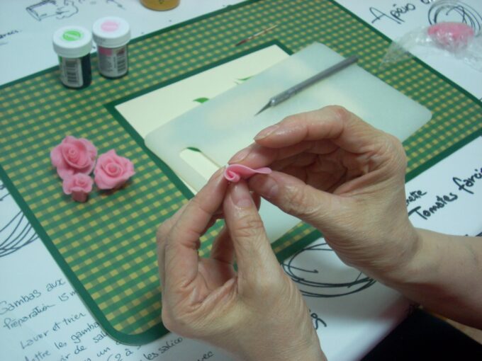 Tutorial para rosas fondant