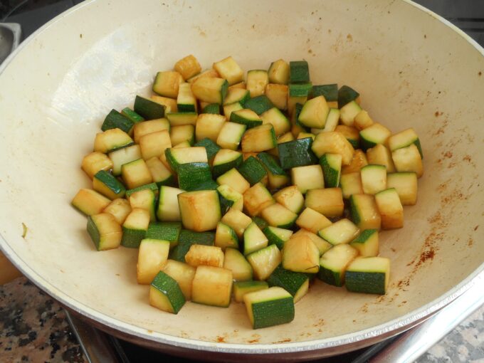 Pisto calabacín pimiento