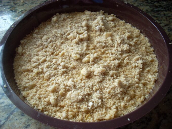 Tarta manzana crumble