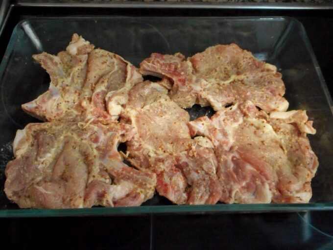 Chuletas cerdo mostaza