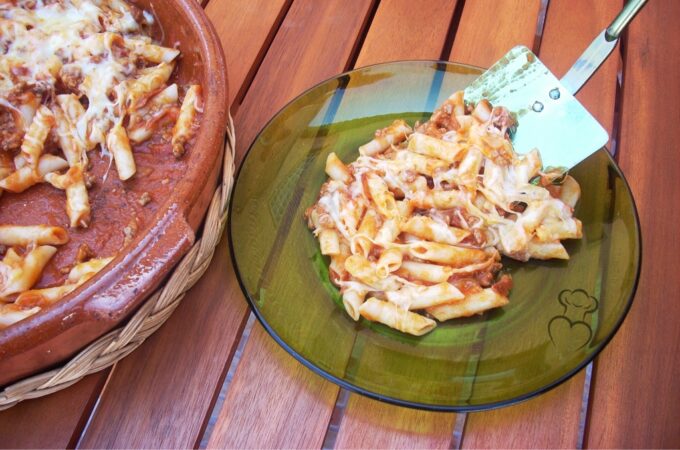 Macarrón con carne picada o Boloñesa