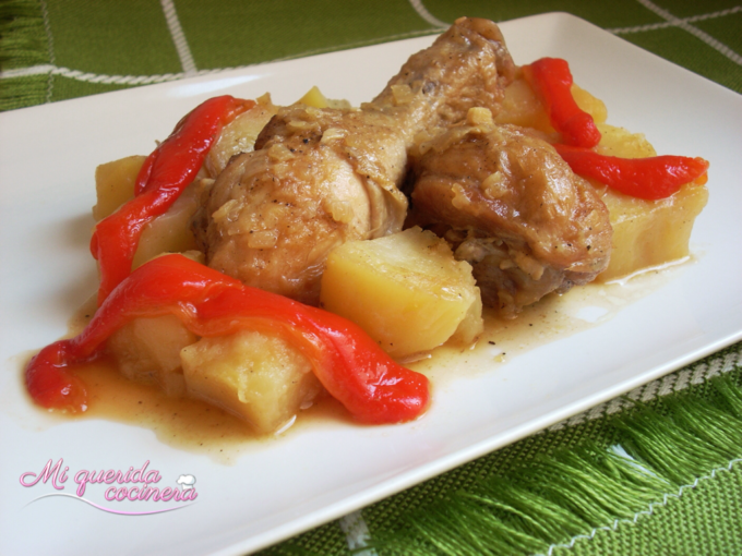 Muslo de pollo en salsa de Jerez