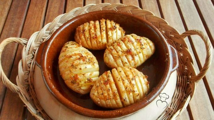 Patata asada estilo Hasselback