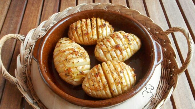 Patata asada estilo Hasselback