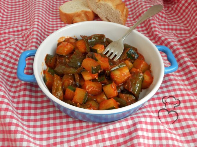 Pisto de pimiento y calabacín