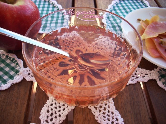 Gelatina de manzana brillo de tartas