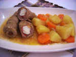 Filetes rellenos en salsa