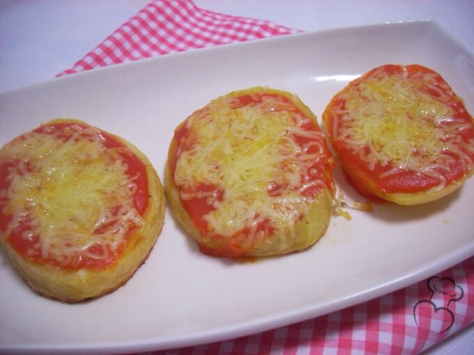 Rodajas de patata estilo pizzeta