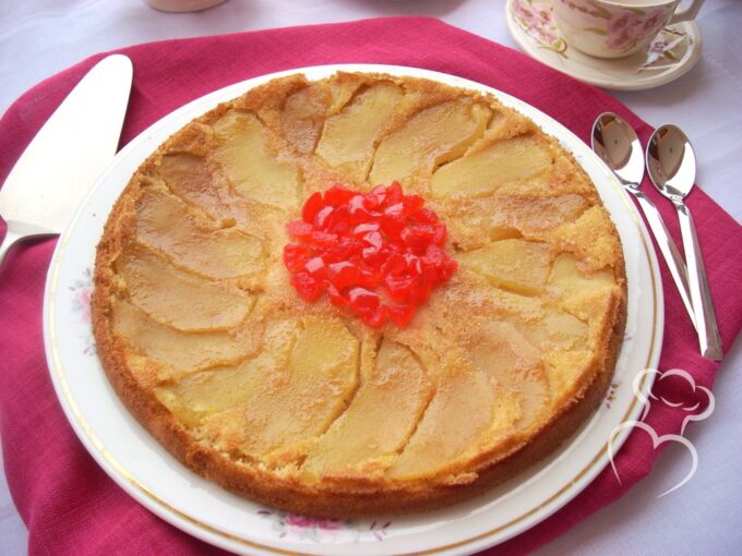 Tarta de manzana dos texturas