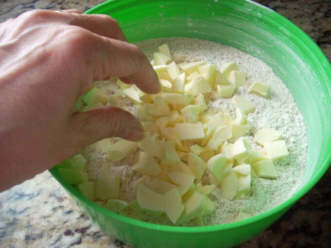 Tarta de manzana crumble