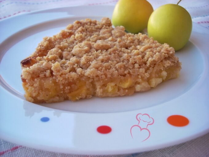 Tarta de manzana con crumblé