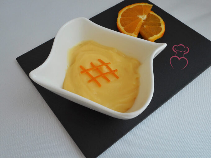 Crema pastelera naranja