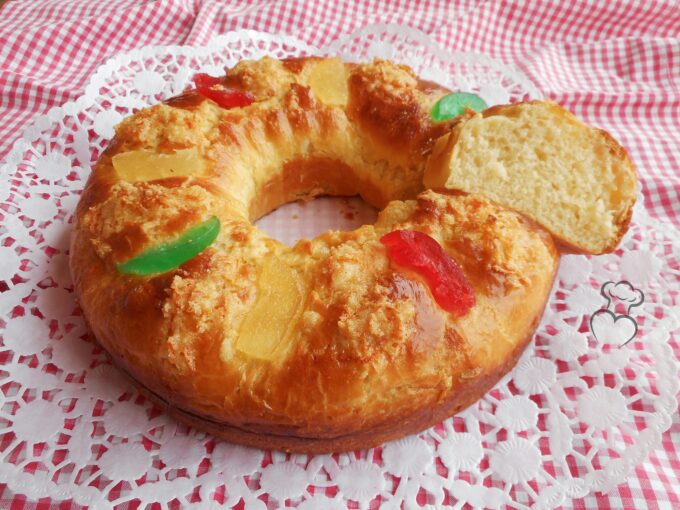 Brioche estilo Roscón de reyes