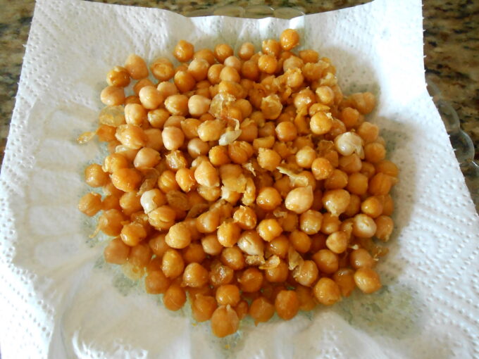 Garbanzos salteados con verduras