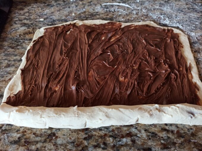 Trenza de mantequilla con crema de cacao