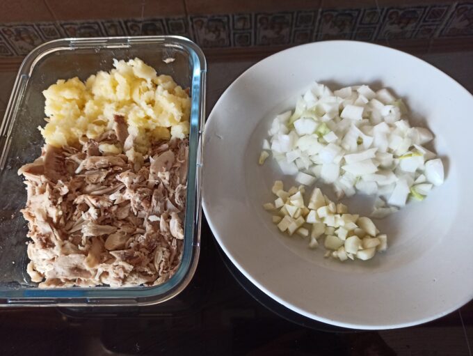 Rosquillas de pollo y patata