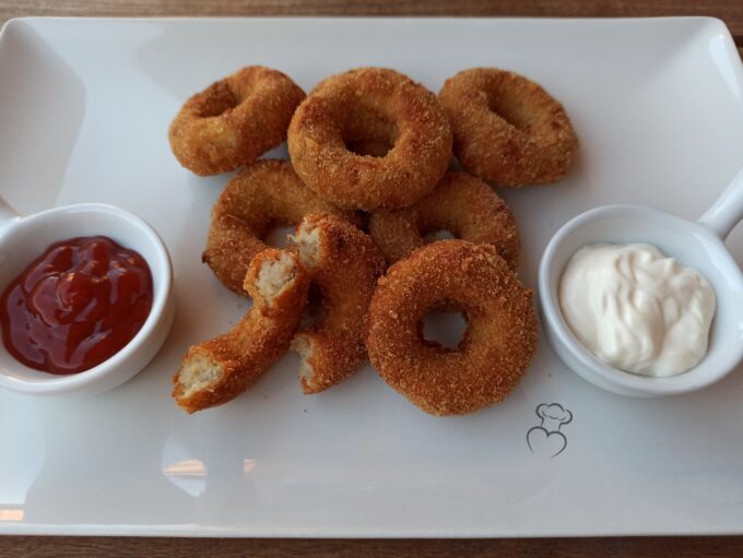 Rosquillas de pollo y patata