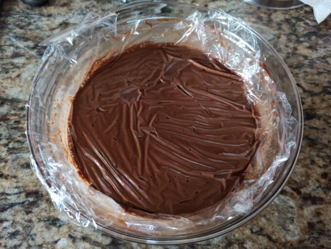 Tarta de flores con mousseline de chocolate