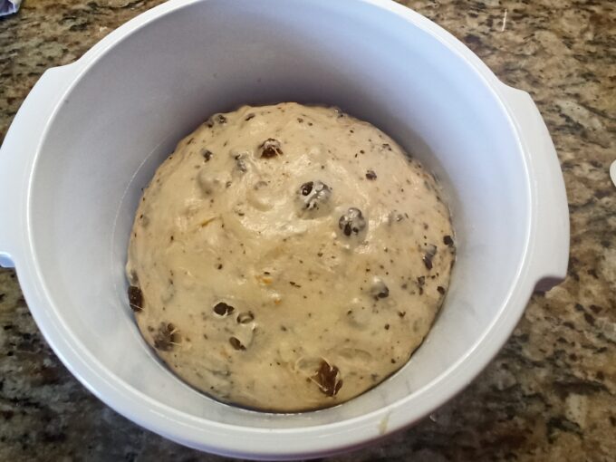 panettone de pasas y chocolate