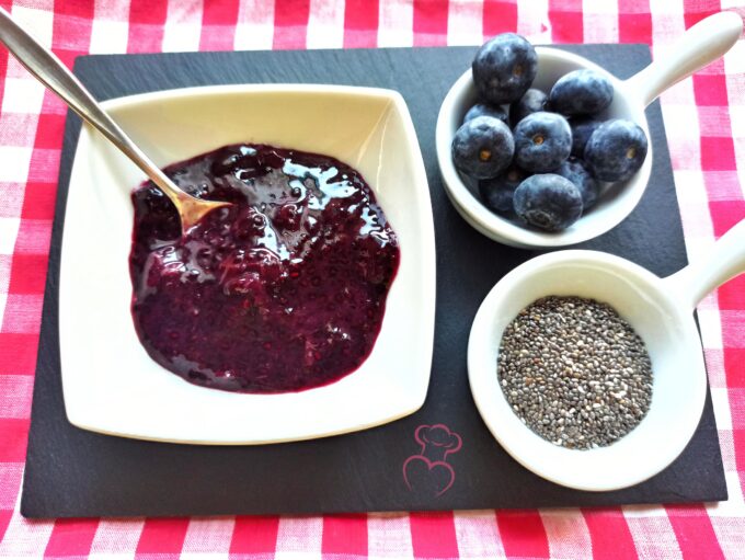 Mermelada de arándanos y chía